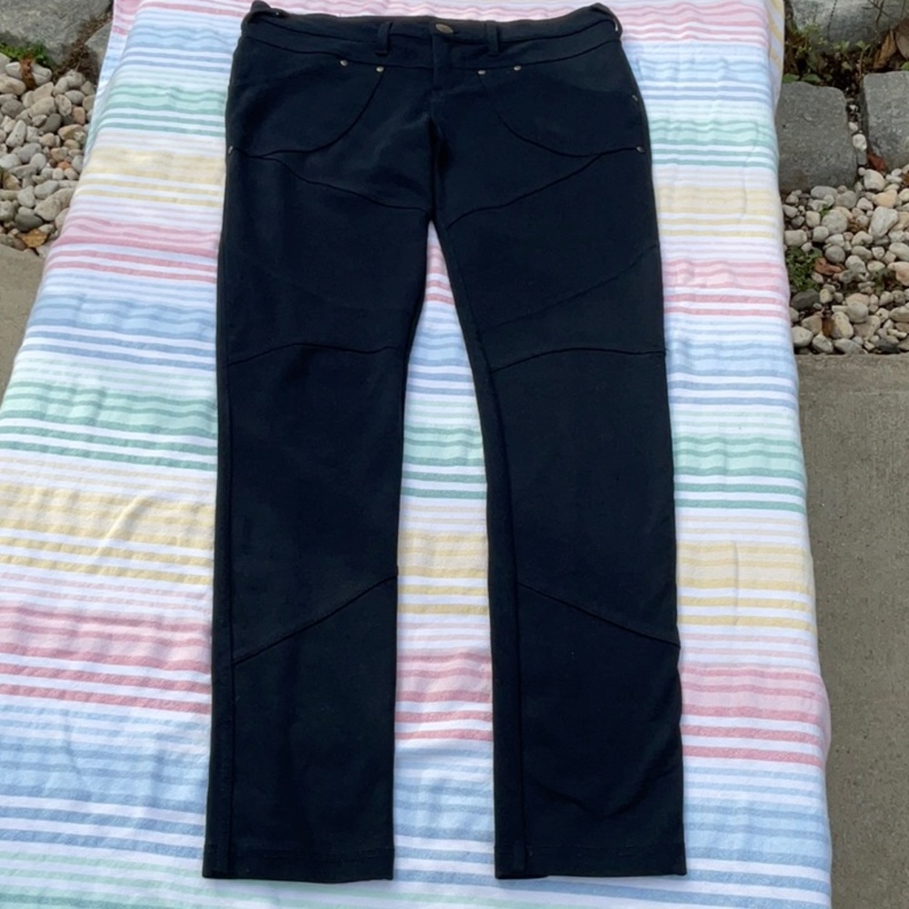 Eh 🎁 Free people skinny pants sz 29 inseam 30 black front and back pockets - Picture 2 of 13